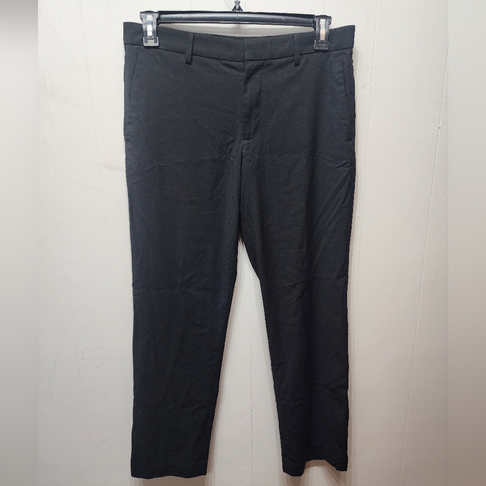 Savane 32 x 30 Dress Pants Men's Classic Black Flat Front Casual Office B986